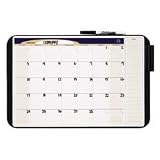 Quartet CT1711 Quartet Tack & Write Monthly Calendar Board, 17 x 11, Black