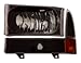 ANZO USA USA 111080 Ford Black with Corner Amber Headlight Assembly - (Sold in Pairs)