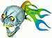Flaming Skull Antenna Topper Image