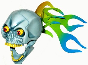 Flaming Skull Antenna Topper