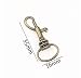 ZHONGJIUYUAN 100 Pack Matel Snap Hooks Rotary Swivel for Backpack Nickel Plated Lobster Clasps