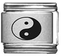 Clearly Charming Yin Yang Laser Italian Charm