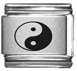 Clearly Charming Yin Yang Laser Italian Charm