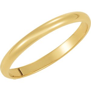 Genuine IceCarats Designer Jewelry Gift 10K Yellow Gold Wedding Band Ring Ring. 02.00 Mm Light Half Round Band In 10K Yellowgold Size 4