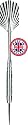 Kings Dart Silver Star 25 Gramm Steeldart Dartpfeile in Darttasche