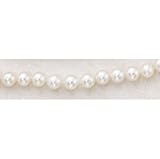 14K White Gold White Fresh Water Pearl Necklace, 24