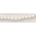 14K White Gold White Fresh Water Pearl Necklace, 24"