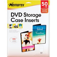 <b>MEMOREX 32020716 - 50 Pack of DVD Storage Case Inserts</b>