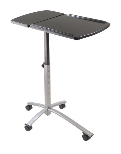 Winsome Eric Laptop Cart, Adjustable Height with Metal Leg