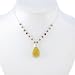 Handmade Gold Pearl, Yellow Jade & Red Crystal Bead Necklace With Sterling Silver