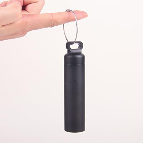 Survival Storm Proof Capsule Seal Bottle Case Container Holder Box With Stainless Steel Keychain