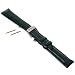 Black Leather Oilskin Watchband & Deployment Buckle