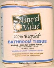 Bathroom Tissue 2-Ply (280 sheets per roll), 4 Rolls