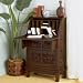 Natural Cherry Hand Carved Secretary Desk