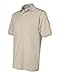 JERZEES ADULT JERSEY POLO WITH SPOTSHIELD (SANDSTONE) (MEDIUM)