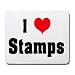 I Love/Heart Stamps Mousepad