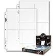 BCW Pro 4-Pocket Page (100 Ct. Box) - Baseball, Football, Basketball, Hockey, Nascar, Sportscards, Gaming & Trading Cards Collecting Supplies
