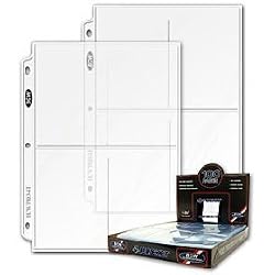 BCW Pro 4-Pocket Page (100 Ct. Box) - Baseball, Football, Basketball, Hockey, Nascar, Sportscards, Gaming & Trading Cards Collecting Supplies