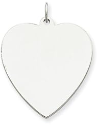 Sterling Silver Engravable Heart Disc Charm