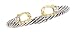 925 Silver & Diamond Bracelet with 14k Gold Accents (0.11ctw)
