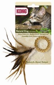 KONG Cat Naturals Straw Ring w/Feathers Teaser