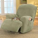 IMAGE OF Stretch Pique Recliner Cover - BLACK - Improvements