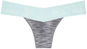 Victoria's Secret PINK Seamless Thong Panty Medium Grey Marl