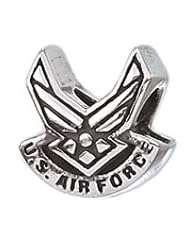 Sterling Silver United States Air Force USAF Zable Bead BZ2028