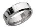 Men's 8mm Beveled Edge Tungsten Wedding Band