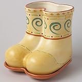 Pfaltzgraff Villa Della Luna Stoneware Boots Planter Set