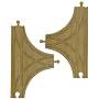 Wooden Train Railway System - Spare T-Junction Track x 2 (Compatible with leading wooden rail systems) - Wooden Toy