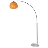 BIG BOW RETRO DESIGN LAMPE lounge stehlampe bogenlampe orange