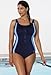Aquabelle Women's Xtra Life Lycra Cornflower Zip Swimsuit