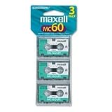 Maxell(R) Microcassette Tape, 60-Minute, Pack of 3