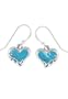 Boma Sterling Silver Turquoise Heart Earrings