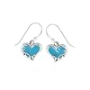 Boma Sterling Silver Turquoise Heart Earrings