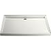 Groove 60" x 42" Acrylic Shower Base with Back Drain in White Finish: Ice Grey Groove 60" x 42" Acrylic Shower Base with Back Drain in White Finish: Ice Grey