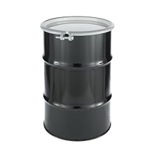 SKOLNIK Carbon Steel Open Head Drum, 30 gallons, Bolt Ring, 1.2mm Body Gauge (Pack of 1)