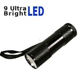 Produkt-Bild: Taschenlampe mit 9 Ultra Bright LEDs in schwarz mit 3 AAA Batterien