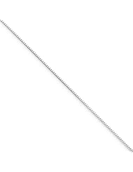 .50mm, 10 Karat White Gold, Box Chain - 20 inch