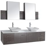 Bianca 72 Inch Wall-Mounted Grey Oak