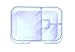Smartbentobox - Leakproof Bento Lunch Box Tray for Kids and Adults with 4 Storage Compartments
