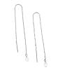 Sterling Silver Threader Earrings with Clear Dangles