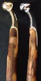 Hickory Hames Cane/walking Stick. Amish Handmade with Minto Hame Handle. Heavy Duty. The Minto Hame Tip Used As a Top Handle for This Can or Walking Stick. 8