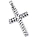 14Kt White Gold Lovely Diamond Cross Pendant