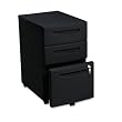 Iceberg Aspira Three-Drawer Underdesk Pedestal File, Black 95211