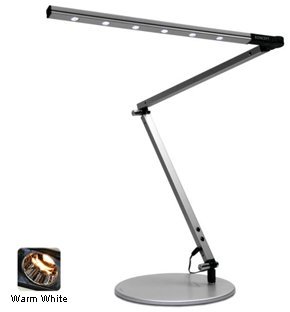 Koncept Lamp Z Bar High Power Warm Light Elegant Silver Finish Desk Lamp come with FREE GIFTS of microfiber cloth and LED spotlight
