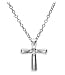 Platinum Cross Pendant w/ Diamond Accent, 18