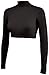 Cropped Cheer Bodysuit - Long Sleeve Cheerleading Turtleneck Crop Top - 100% Nylon Stretch Body Suit For Cheerleaders