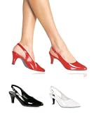 DIVINE-317W, 3 Block Heel Slingback Pump in Wide Width